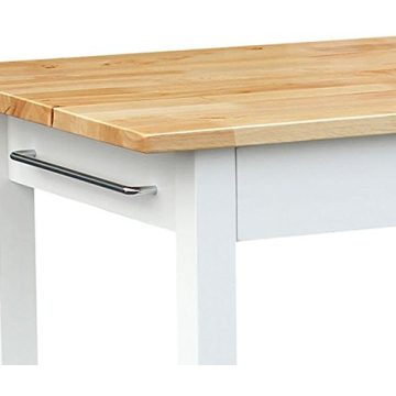 Stylish Casual Home Kitchen Island with Solid Wood Top