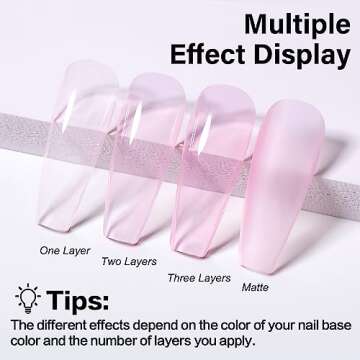 AIMEILI Translucent Pink Gel Nail Polish for Healthy Nails