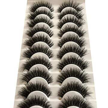 Gmagictobo Fake Eyelashes Natural 15MM Cat Eye Lashes Pack Short Fluffy Faux Mink Thick Curly 3D Dra...