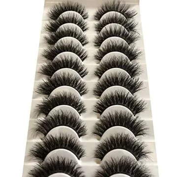 Gmagictobo Fake Eyelashes Natural 15MM Cat Eye Lashes Pack Short Fluffy Faux Mink Thick Curly 3D Dra...