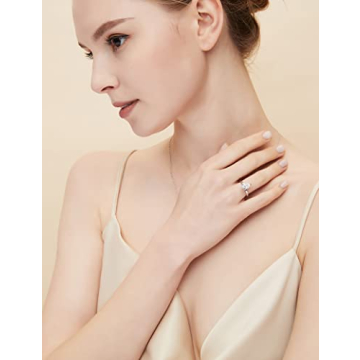 EAMTI 2CT Sterling Silver Engagement Ring for Women