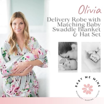 Baby Be Mine Matching Maternity Robe & Swaddle Set