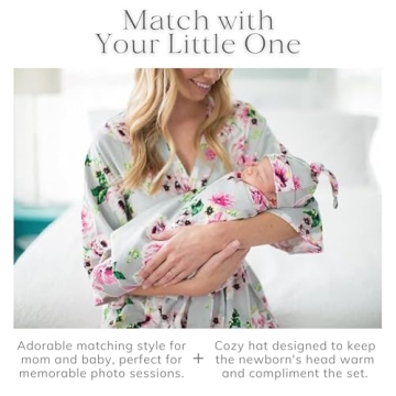 Baby Be Mine Matching Maternity Robe & Swaddle Set