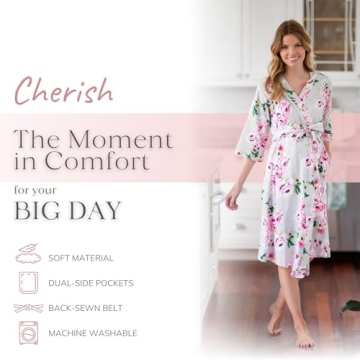 Baby Be Mine Matching Maternity Robe & Swaddle Set