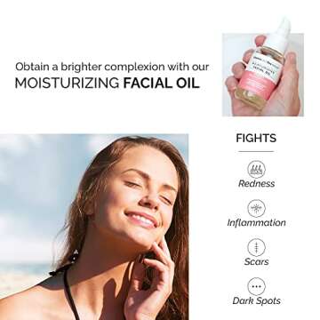 VITAMINS AND SEA BEAUTY Face Oil Facial Day Moisturizer Hydrating with Rosehip Oil and Sea Buckthorn...