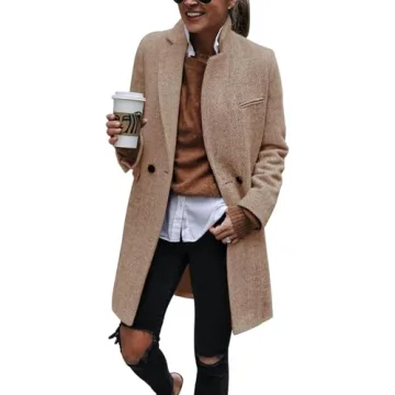 Ebifin Women's Stylish Trench Coat for Winter Chic