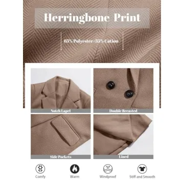 Ebifin Women's Stylish Trench Coat for Winter Chic