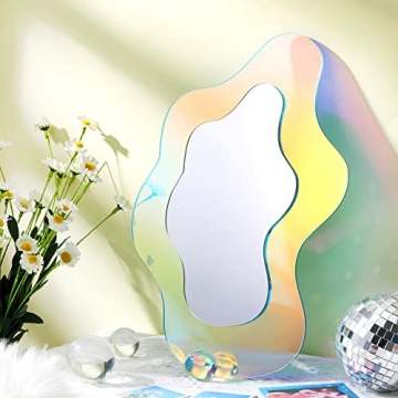 Qunclay Wavy Acrylic Mirror Groovy Home Decor
