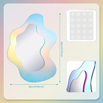 Qunclay Wavy Acrylic Mirror Groovy Home Decor