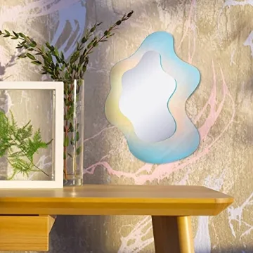 Qunclay Wavy Acrylic Mirror Groovy Home Decor