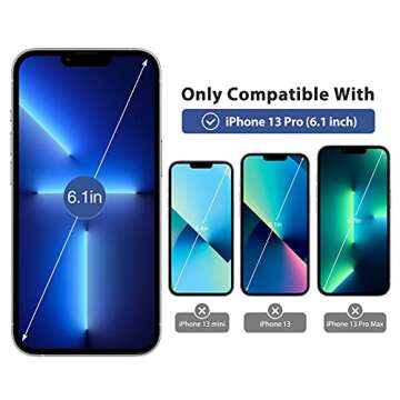 Mkeke Clear iPhone 13 Pro Case Slim with Military Protection