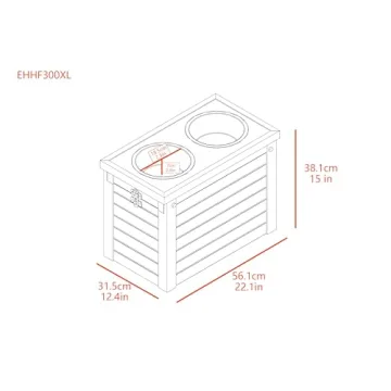 New Age Pet ECOFLEX Elevated Dog Feeder for Big Dogs
