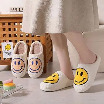 Kissxiaoya Smile Face Slippers for Cozy Trendy Comfort