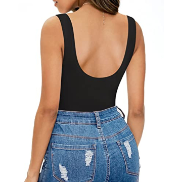 MANGOPOP Women's Stylish Tank Bodysuit - Versatile Fashion Piece