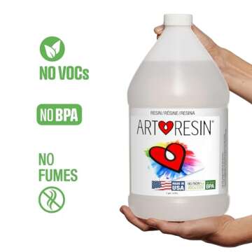 ArtResin - Epoxy Resin - Clear - Non-Toxic - 2 gal (1 gal Resin + 1 gal Hardener) (7.57 L)