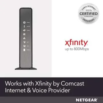 NETGEAR Nighthawk Cable Modem WiFi Router Combo with Voice C7100V - Supports Xfinity Cable & Voice Plans Up to 600Mbps, 2 Phone lines, AC1900 WiFi Speed, DOCSIS 3.0