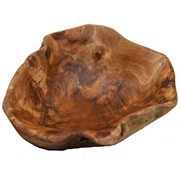 JFFLYIT Handcrafted Natural Fir Root Bowl - Unique Decorative & Serving Piece (12-14 inch)