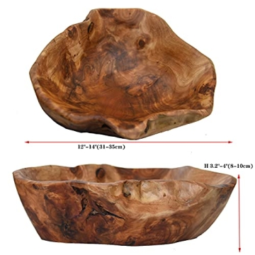 Unique Handcrafted Real Wood Bowl for Decor & Serving