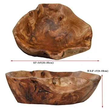 Unique Handcrafted Real Wood Bowl for Decor & Serving