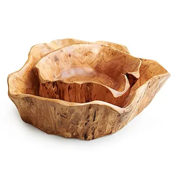 Unique Handcrafted Real Wood Bowl for Decor & Serving
