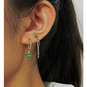 Gold & Silver Huggies Hoop Earrings Set for Women