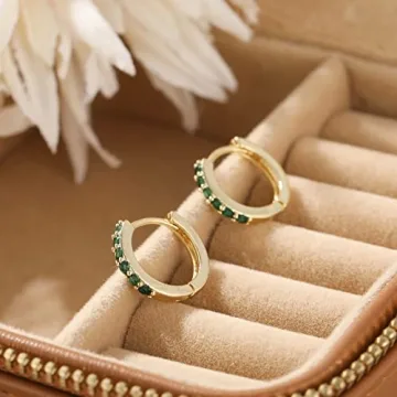 Gold & Silver Huggies Hoop Earrings Set for Women