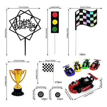 Racing Car Cake Decoration Racing Car Cake Topper Racing Car Birthday Cake Decorations Racing Car Pa...