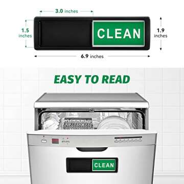 Dishwasher Magnet Clean Dirty Sign Shutter Only Changes When You Push It Non-Scratching Strong Magne...