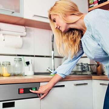 Dishwasher Magnet Clean Dirty Sign Shutter Only Changes When You Push It Non-Scratching Strong Magnet or 3M Adhesive Options Indicator Tells Whether Dishes are Clean or Dirty (Black)