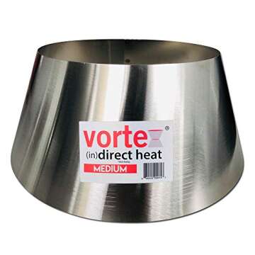 VORTEX (IN) DIRECT HEAT for Charcoal Grills, Medium Size - For Weber Kettle 22 26.75 WSM Smokey Mountain XL Kamado XL Big Green Egg