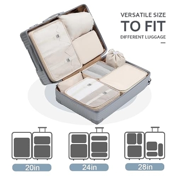 DIMJ Lightweight Packing Cubes for Travel Organization