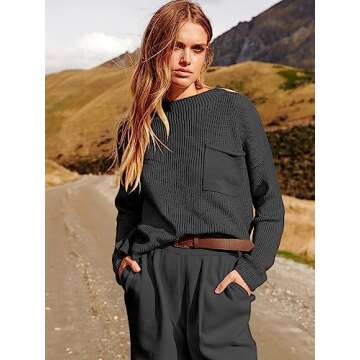 Cozy ANRABESS Two Piece Knit Outfit for Women