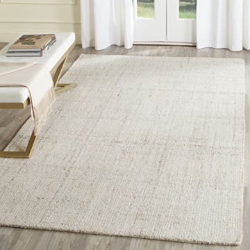 SAFAVIEH Abstract Collection Area Rug - 6' x 9', Ivory & Beige, Handmade Wool & Viscose, Ideal for H...