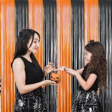 FECEDY Tinsel Foil Fringe Curtains for Party Decorations