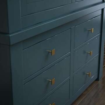 Franklin Brass Simple Chamfered (10-Pack) Cabinet Knobs Modern Gold Hardware for Kitchen, Drawer Pulls, Dressers, Closet Door 1-1/8' P40847K-117-C