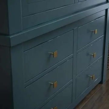 Franklin Brass Simple Chamfered (10-Pack) Cabinet Knobs Modern Gold Hardware for Kitchen, Drawer Pulls, Dressers, Closet Door 1-1/8' P40847K-117-C