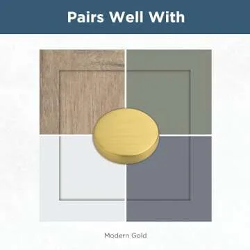 Franklin Brass Simple Chamfered (10-Pack) Cabinet Knobs Modern Gold Hardware for Kitchen, Drawer Pulls, Dressers, Closet Door 1-1/8' P40847K-117-C