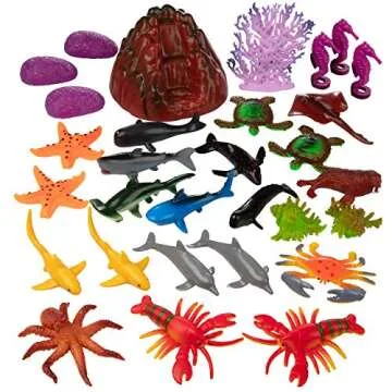 SCS Direct Ocean Sea Creature Action Figures - 30 Pieces