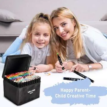 WELLOKB Alcohol Markers, Dual Tip Permanent Art Markers for Coloring, Illustrations, and Sketching, Includes Case for Easy Storage, Alcohol, Based Ink Ideal for Book Painting and Card Making (168)