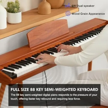 UISCOM 88-Key Digital Piano with Stand & Headphones