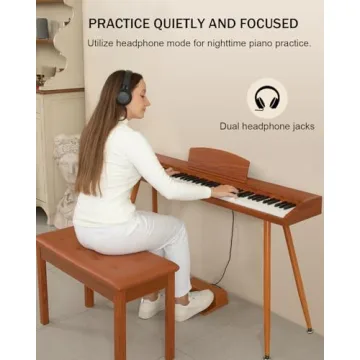 UISCOM 88-Key Digital Piano with Stand & Headphones