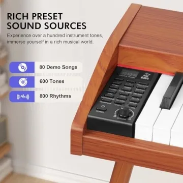 UISCOM 88-Key Digital Piano with Stand & Headphones