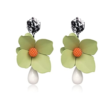 T-ztoss Retro Teardrop Big Flower Dangle Earrings Boho Layered Floral Petal Drop Earrings Statement ...