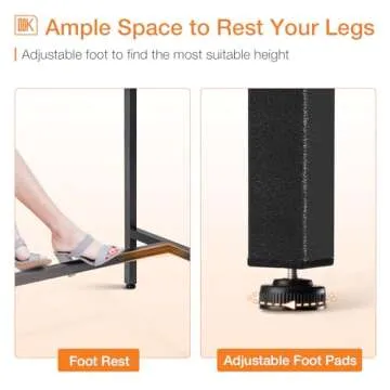 ODK 71 Inch Bar Table, Bar Height Pub Table, Counter Height Bar Table, Rectangular High Top Kitchen & Dining Counter Tables with Sturdy Legs & Easy-to-Clean Top, Black