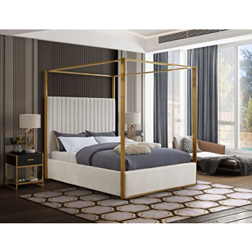 Meridian Furniture Jones King Bed - Modern Velvet Design