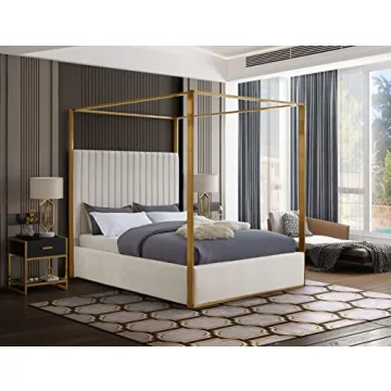 Meridian Furniture Jones King Bed - Modern Velvet Design