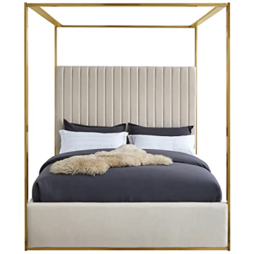 Meridian Furniture Jones King Bed - Modern Velvet Design