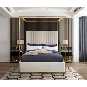 Meridian Furniture Jones King Bed - Modern Velvet Design