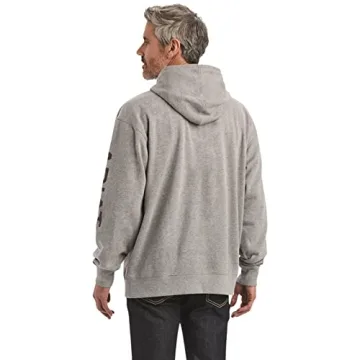 Ariat Logo Hoodie Heather Grey - Men's Large Size
