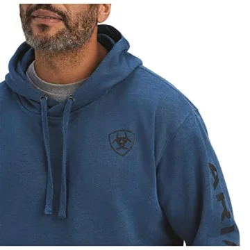 Ariat Logo Hoodie Heather Grey - Men's Large Size
